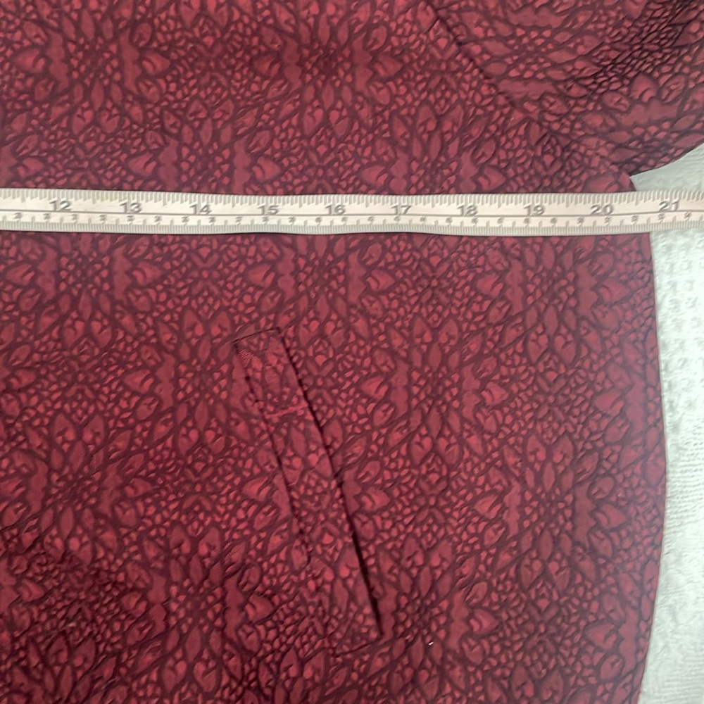 Vintage Esley Brocade Bomber Jacket Women’s Small Wine/Burgundy - Picture 6 of 7